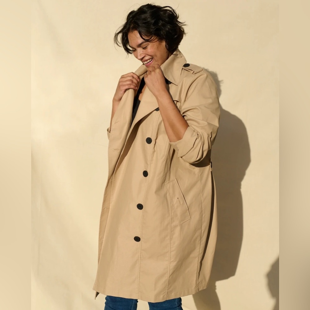 Universal Standard Derjon Trench Coat Size 14-16